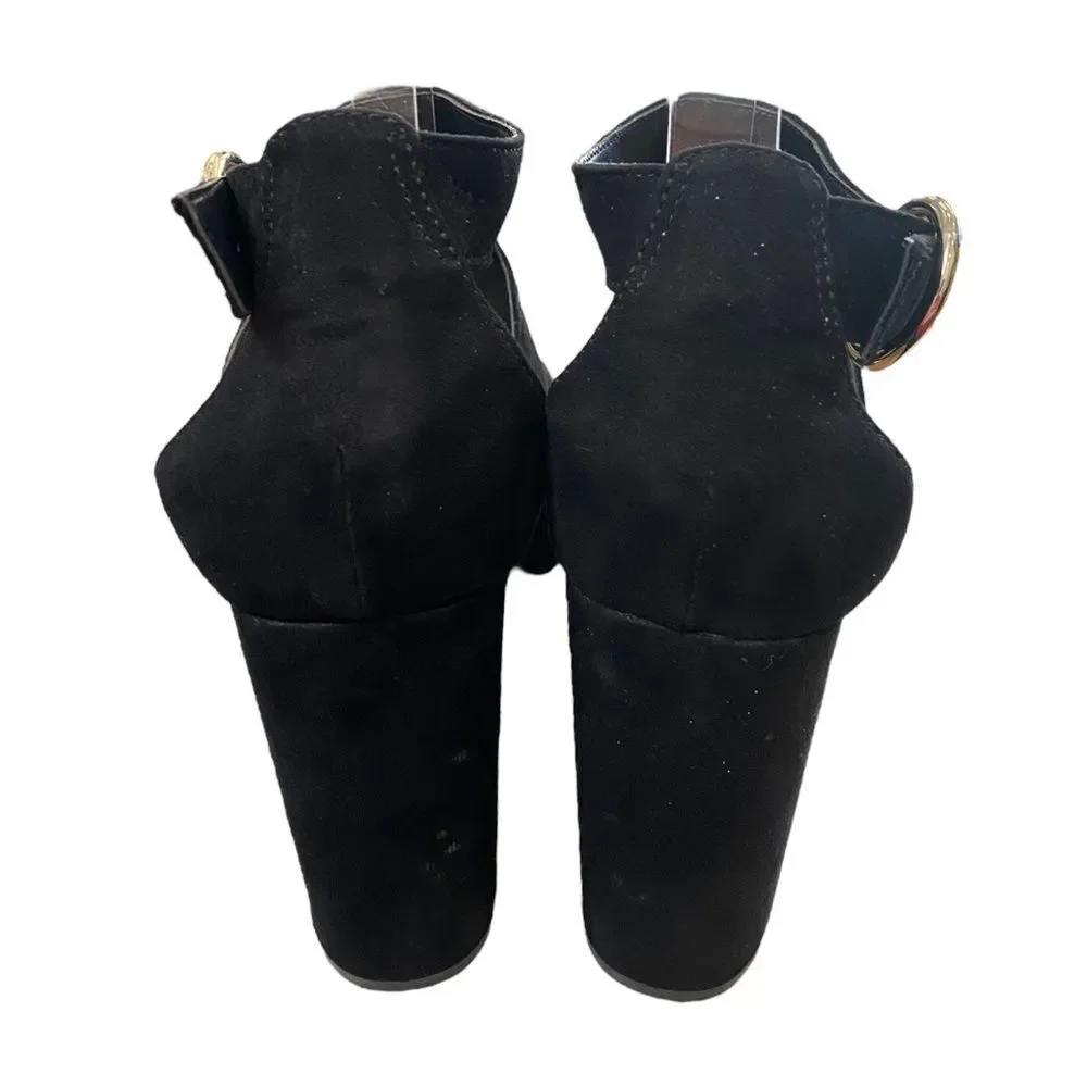 H&M Women's Black Platform Block Heel Sandals 7